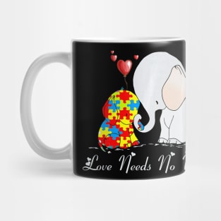 Cute Puzzle Elephant Autism Awareness Day T shirts Gift Mug